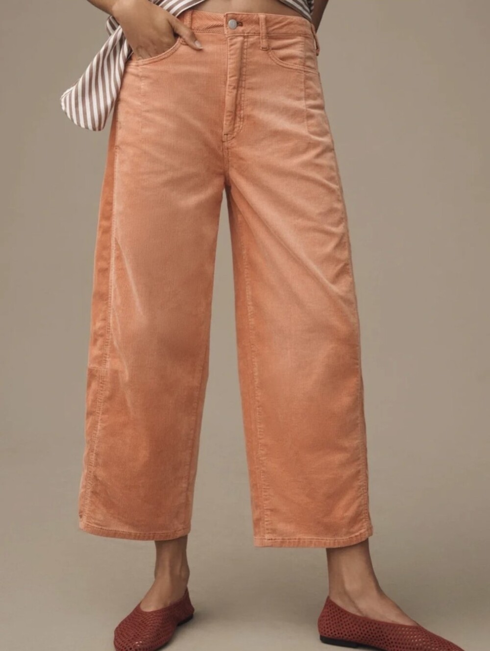 Pilcro The Kenna Heritage Mid-Rise Barrel Pants Jeans Corduroy Edition Size 29 - Picture 2 of 11